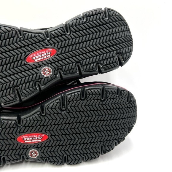 Skechers Womens Synergy Sandlot Alloy Toe Black Pink Work Safety Shoes Size 6.5 - Picture 12 of 16